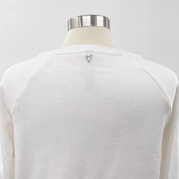 Betsey Johnson Womens White Embroidered Sweatshirt Size Medium M - Picture 4 of 8